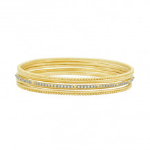 Freida Rothman Lattice Motif 5-Stack Bangles - LMYKZB12