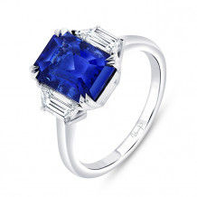 Uneek Blue Sapphire Diamond Engagement Ring - LVS10200EMBS