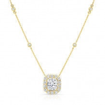 Uneek Cushion Cut Diamond Pendant - PN002U