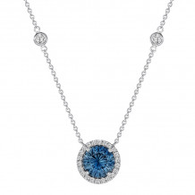 Uneek Blue Sapphire Diamond Pendant - LVN683RD