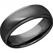 Lashbrook Black Zirconium 7mm Men's Wedding Band - Z7DGE+ANGLE+SATIN_POLISH