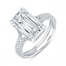 Uneek Signature Emerald Cut Diamond Engagement - R065EMU