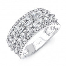 Uneek Baguette and Round Diamond Wide Band - LVBW170W