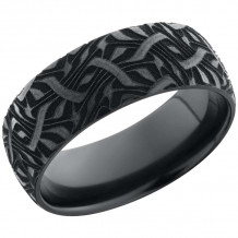 Lashbrook Black Zirconium 8mm Men's Wedding Band - Z8D_BLCVESCHER2+POLISH