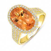 Uneek Precious Oval Topaz Engagement Ring - R4000OVPTZU