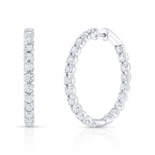 Uneek Signature Diamond Hoop Earrings - ER101RD07-25