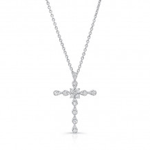 Uneek Stylized Diamond Cross Pendant - LVNWC822W