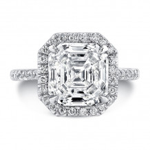 Uneek 4-Carat Asscher-Cut Diamond Halo Ring - LVS787AS