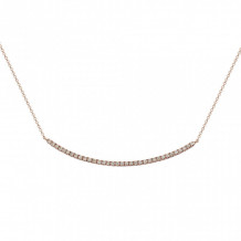 Meira T Rose Gold Diamond Bar Necklace