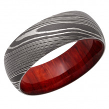 Lashbrook Titanium Hardwood 8mm Men's Wedding Band - HWSLEEVED8D+PADAUK+ACID