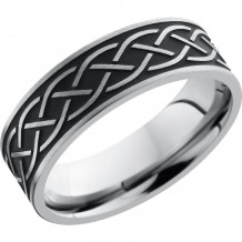 Lashbrook Titanium 7mm Men's Wedding Band - 7FCELTIC8A+BLACK_SATIN