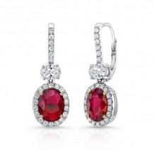 Uneek Ruby Diamond Earrings - LVE935OVRU