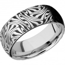 Lashbrook Cobalt Chrome 8mm Men's Wedding Band - CC8D_LCVESCHER1+SATIN