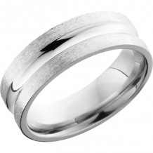 Lashbrook Cobalt Chrome 7mm Men's Wedding Band - CC7C+POLISH_STONE