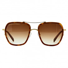 Freida Rothman Breckenridge Squared Aviator Brown Sunglasses