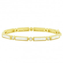 Freida Rothman Baguette Bar Hinge Bangle - YZB080065B-MOP