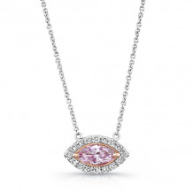 Uneek Marquise Pink Diamond Halo Pendant - NEK113