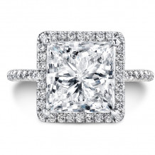 Uneek 4-Carat Princess-Cut Diamond Halo Ring - LVS787PR