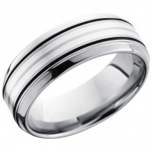 Lashbrook Titanium 8mm Men's Wedding Band - 8B21_SSA+SATIN_POLISH