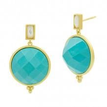 Freida Rothman Candy Drop Faceted Earring - YE020429B-1-M-14K