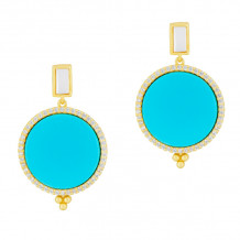 Freida Rothman Candy Drop Flat Earring - YZE020435B-M-14K