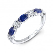 Uneek Blue Sapphire Diamond Wedding Band - RB5184SU