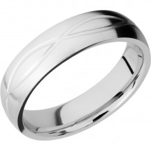 Lashbrook Cobalt Chrome 6mm Men's Wedding Band - CC6DINF+BEAD_SATIN