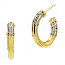 Freida Rothman Freida Rothman Miss Modern Sleek Hoop Earrings - RNPYZE24-14K