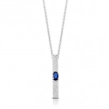 Doves 18k White Gold Azure Sapphire Necklace - N8603SP