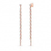 Uneek Cascade Collection Threader-Illusion Diamonds-by-the-Yard Dangle Earrings - LVED3289R