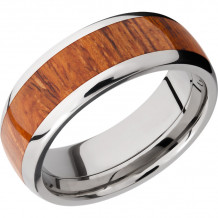 Lashbrook Titanium Hardwood 8mm Men's Wedding Band - HW8D15_DESERTIRONWOOD+POLISH