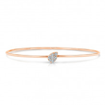 Uneek Whittier Skinny Bangle with Tilted Teardrop-Shaped Clusters of Diamonds - LVBAWA8117R