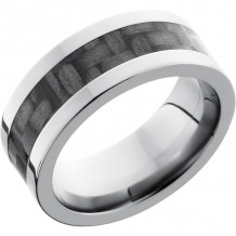 Lashbrook Titanium 8mm Men's Wedding Band - C8F14_CF+POLISH