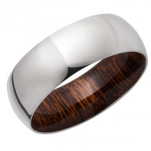 Lashbrook Titanium Hardwood 8mm Men's Wedding Band - HWSLEEVE8D+DIW+POLISH