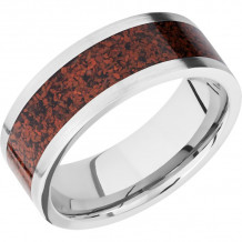 Lashbrook Titanium 8mm Men's Wedding Band - 8F15_REDDINO+SATIN