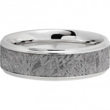 Lashbrook Cobalt Chrome Meteorite 7mm Men's Wedding Band - CC7B15(S)_METEORITE+POLISH