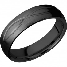 Lashbrook Black Zirconium 6mm Men's Wedding Band - Z6DINF+SATIN