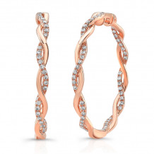 Uneek Loma Linda Inside-Out Diamond Hoop Earrings - LVEW4990R