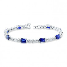 Uneek Blue Sapphire Link Diamond Bracelet - BR2001BSEC