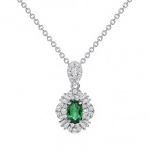 Uneek Oval Emerald Pendant - LVNRI292E