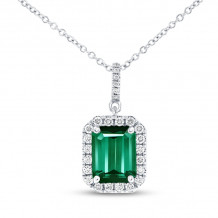 Uneek Precious Octagon Green Tourmaline Pendant - PN200GTU