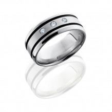 Lashbrook Cobalt Chrome Band with Bead Polish Men's Wedding Band - CC9B21WADIA3x.05F BEAD-POLISH