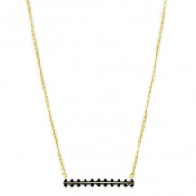 Freida Rothman Harlequin Edge Pendant - YR070272B-BK-16E