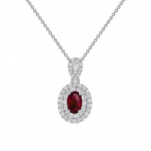 Uneek Oval Ruby Diamond Pendant - LVNRI290R