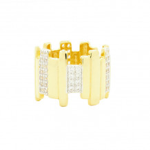 Freida Rothman 14k Yellow Gold Plated Sterling Silver Ring