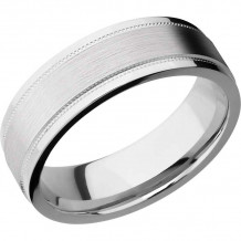 Lashbrook Cobalt Chrome 7mm Men's Wedding Band - CC7FGEW2UMIL+SATIN_POLISH