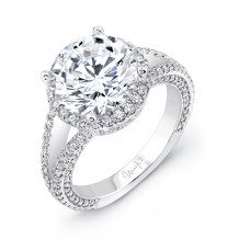 Uneek Halo Split Shank Round Diamond Semi Mount - LVS843