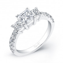 Uneek Semi Mount Three Stone Diamond Engagement Ring - LVS745