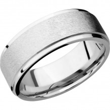 Lashbrook Cobalt Chrome 8mm Men's Wedding Band - CC8FGE+ANGLE+STONE_POLISH