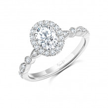 Uneek Us Collection Oval Diamond Engagement Ring - SWUS003OVW-7X5.5OV